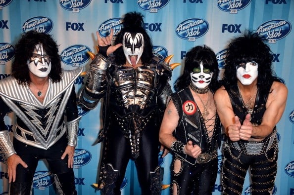 Gene Simmons and KISS all decked out