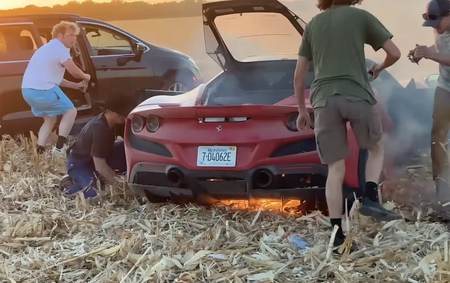 YouTuber Who Destroyed $400,000 Ferrari for Views Arrested for Tax Evasion Tied to the Car's Montana Registration (Which Was Revealed On The Video)