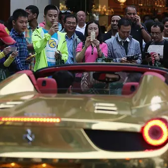 Mega-Rich Saudi Billionaire Turki Bin Abdullah Gets Around London In Fleet Of Golden Cars