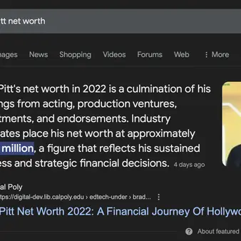 Annoying "Net Worth" Search Result Pages In Google
