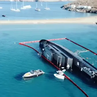 Sunken, Not Stirred: Video Shows James Bond Themed Superyacht "007" Sinking Off The Coast Of Greek Beach After GPS Malfunction