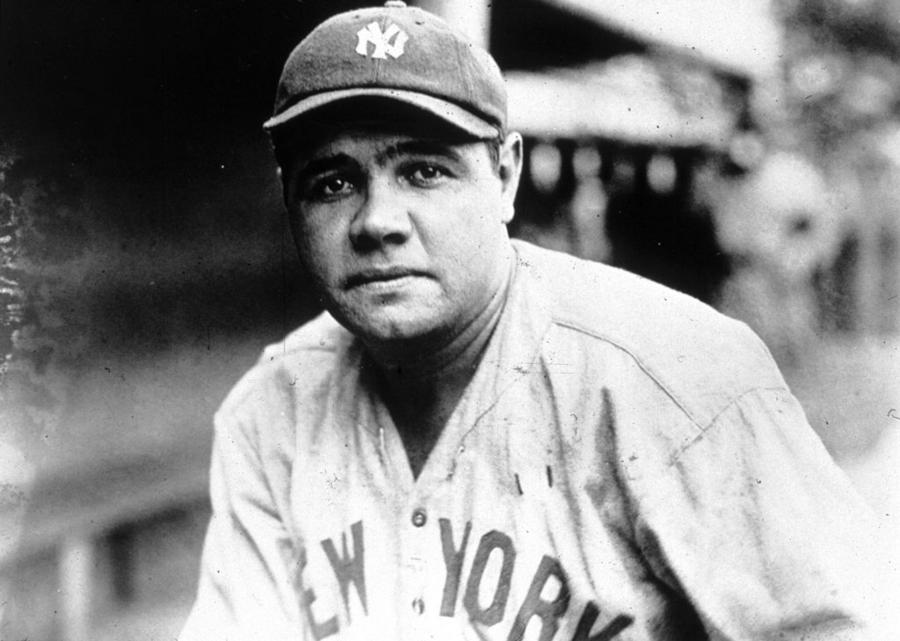 Babe Ruth Batting For Ny Yankees by Topical Press Agency