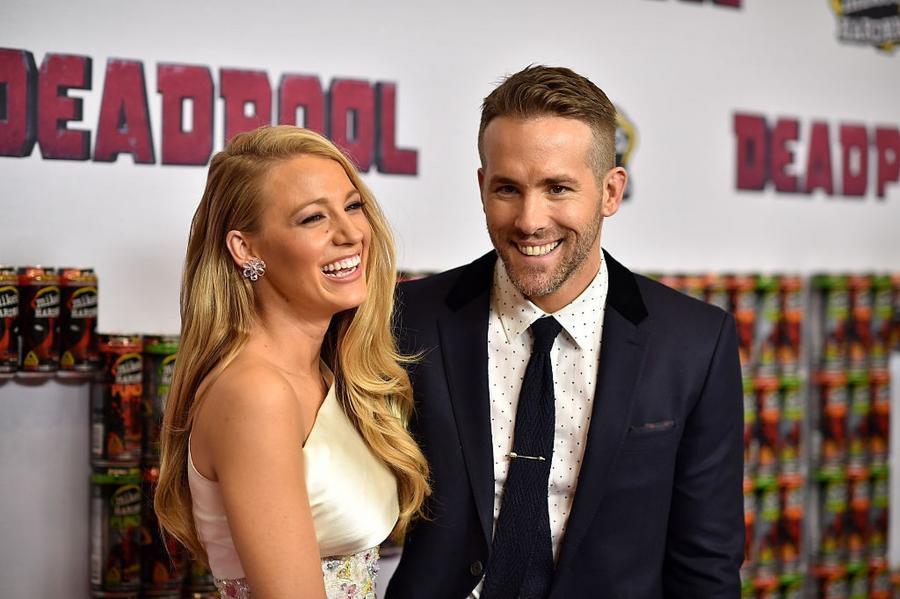 NEW YORK, NY - FEBRUARY 08: Actors Blake Lively (L) and Ryan Reynolds attend the "Deadpool" fan event at AMC Empire Theatre on February 8, 2016 in New York City. (Photo by Dimitrios Kambouris/Getty Images)