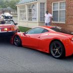 Terrible Parallel Parker Somehow Crashes On Top Of Hood Of $300,000 Ferrari