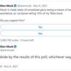 Elon Musk Is Using A Twitter Poll To Decide Whether He Will Sell Around $20 Billion Of His Tesla Stock