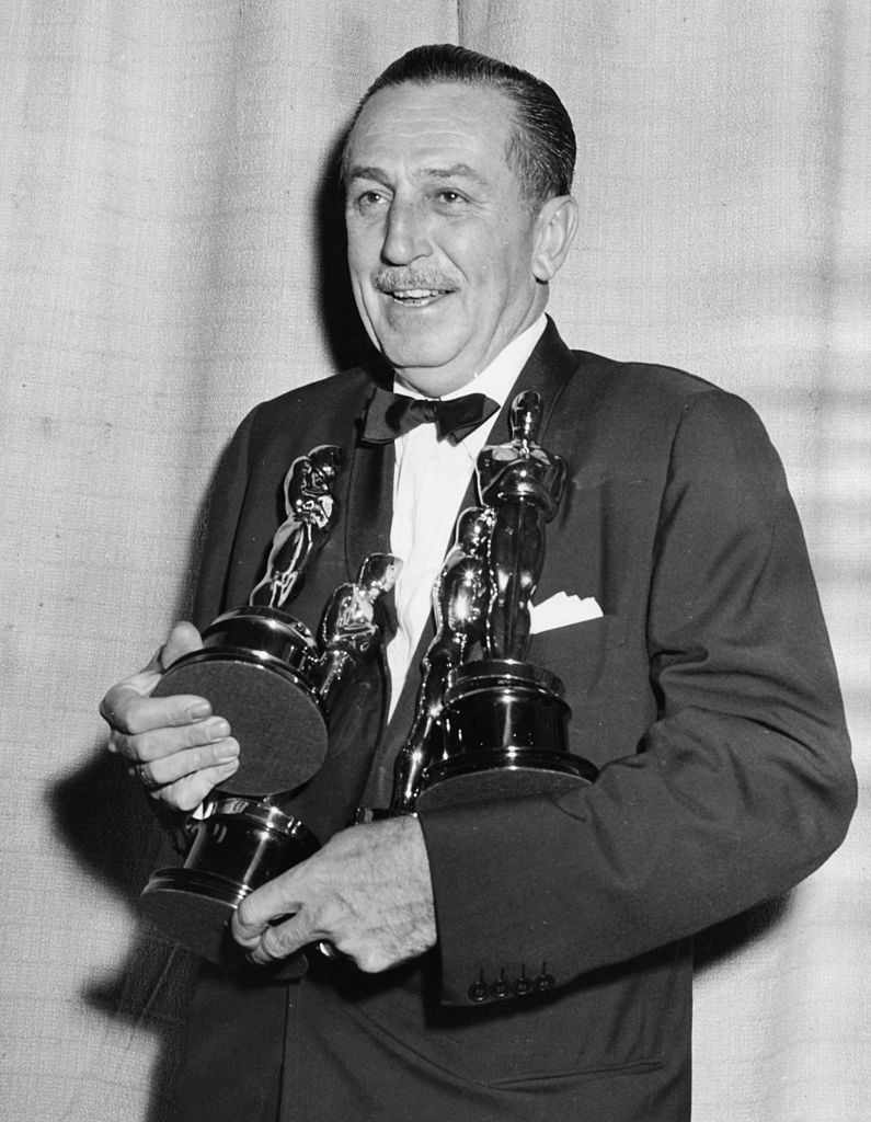 Walt Disney's pic with awards. Via Getty Images