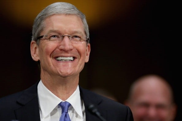Apple CEO Tim Cook is Very Happy