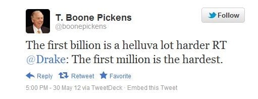 Boone Pickens Tweet