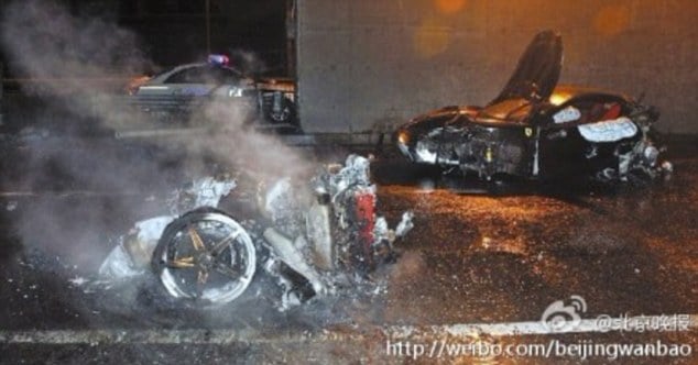 Ferrari Crash by Chinese Playboy