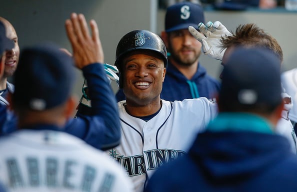 Robinson Cano playing his first Minor League game since 2005, on