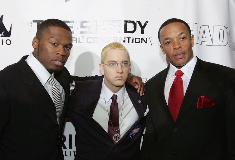50 Cent, Eminem and Dr Dre (Frank Micelotta/Getty Images)