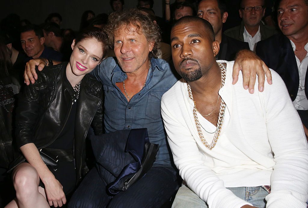 Model Coco Rocha, fashion designer Renzo Rosso and musician Kanye West
