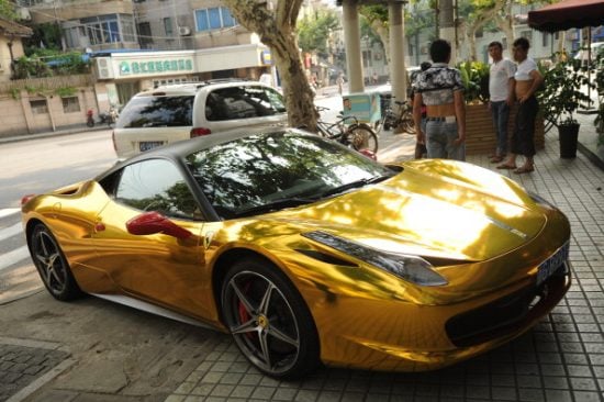 Check Out This $340,000 Gold Ferrari 458 Spider | Celebrity Net Worth