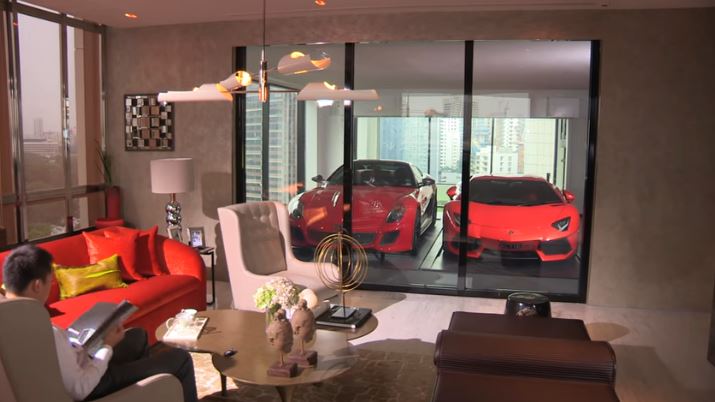 garage cool living integrated garages luxury parking apartment singapore hamilton supercar super interior towers ferrari penthouse parked rich million rooms