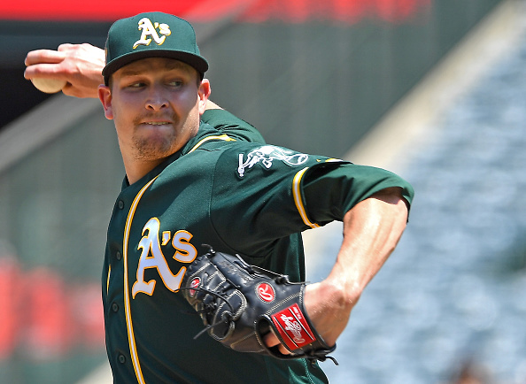 TREVOR CAHILL OAKLAND A'S ALTERNATE JERSEY SIGNED AUTOGRAPHED 8X10