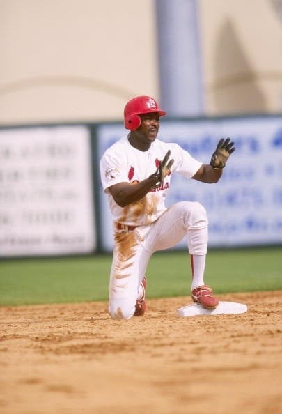 Vince Coleman, former St. Louis Cardinals base stealer, an instructor with  White Sox