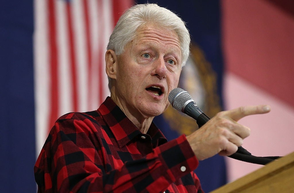 MILFORD, NH - FEBRUARY 07: Former U.S. President Bill Clinton campaigns for his wife, Democratic presidential candidate Hillary Clinton, during a campaign event at Milford Junior High School February 7, 2016 in Milford, New Hampshire. New Hampshire holds the "first in the nation" primary on February 9. (Photo by Win McNamee/Getty Images)