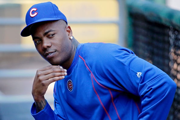 Chicago Cubs reliever AROLDIS CHAPMAN throws a strike - Gold Medal